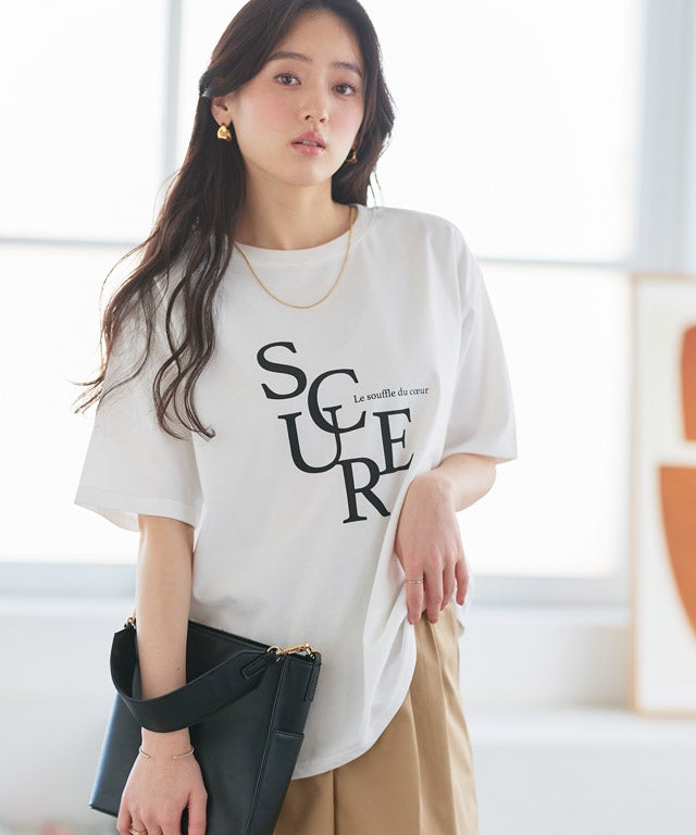 接触冷感・イージーケア】オーバーサイズロゴTシャツ 【Pierrot
