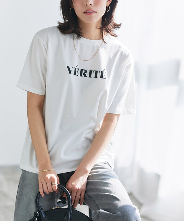 接触冷感・イージーケア】オーバーサイズロゴTシャツ 【Pierrot