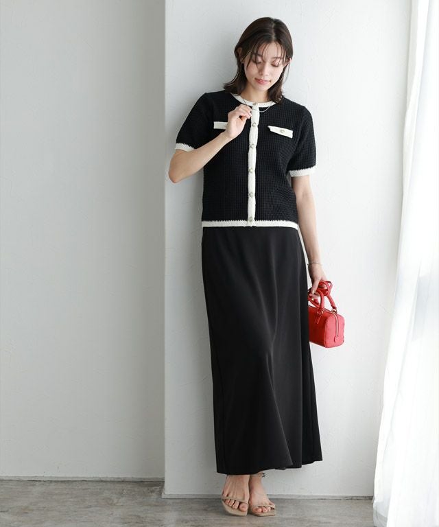 167cm / ブラック×アイボリー / M