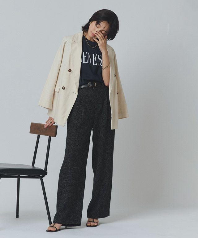 166cm / ダークネイビー×オフホワイト / M