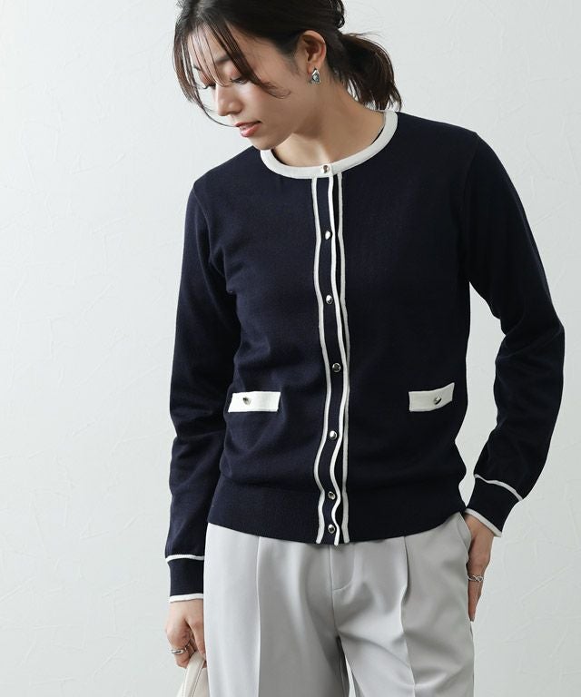 167cm / ネイビー×オフホワイト / M