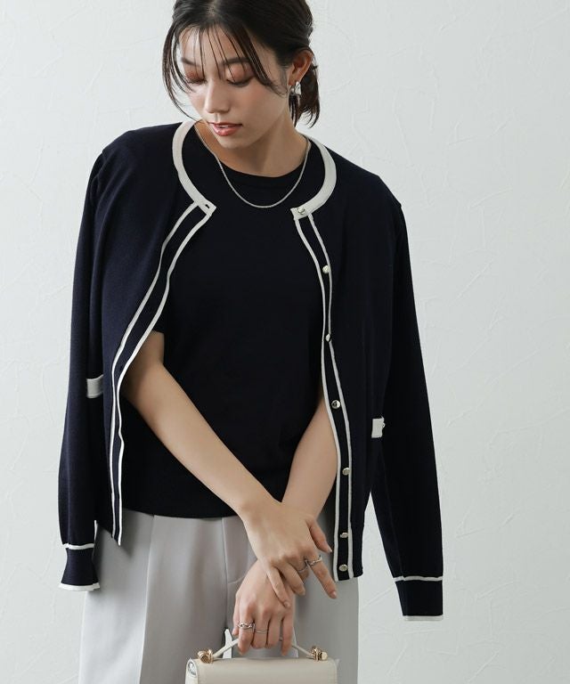 167cm / ネイビー×オフホワイト / M