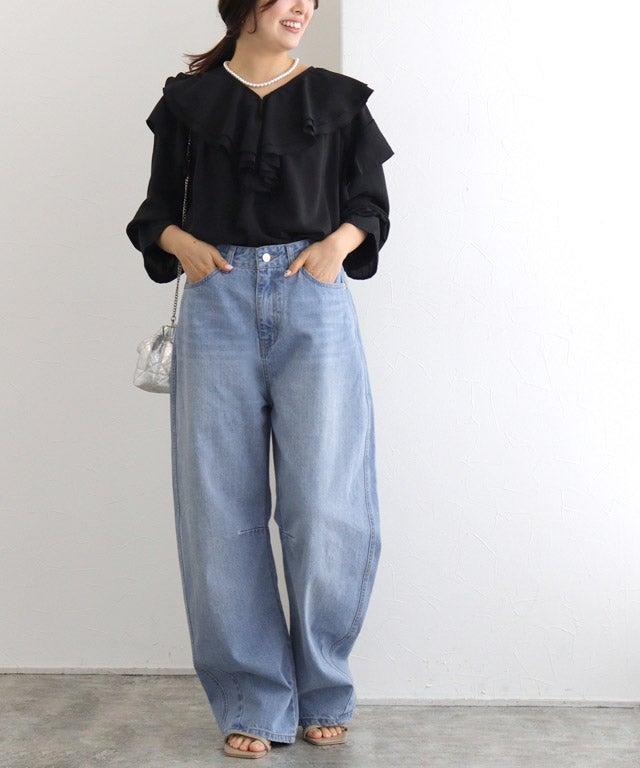 157cm / サックス / M