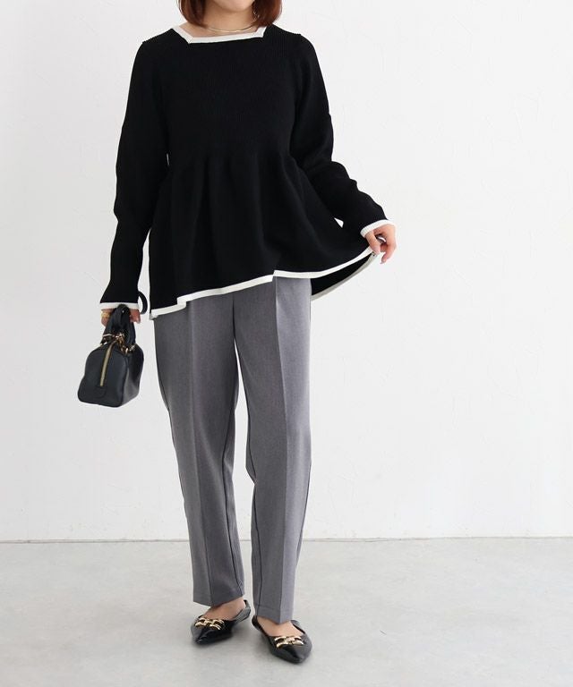 150cm / ブラック×オフホワイト / M