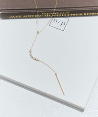 淡水パールYラインネックレス