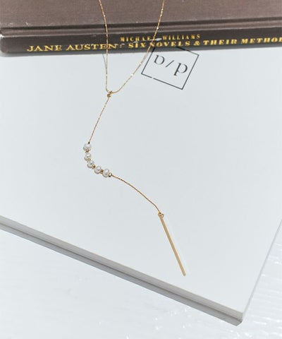 淡水パールYラインネックレス