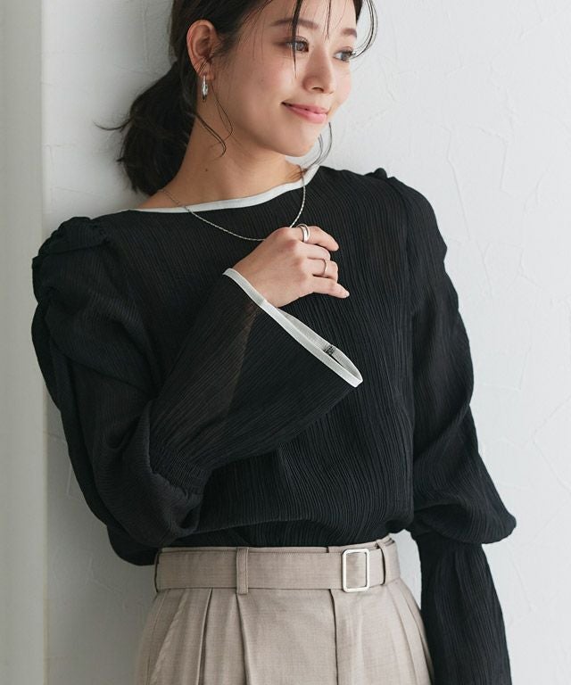 167cm / ブラック×アイボリー / M