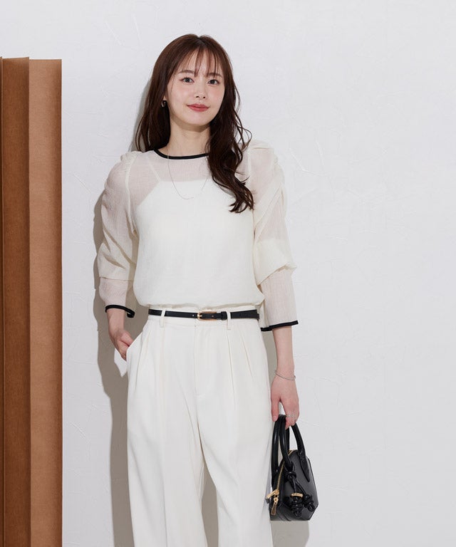 167cm / アイボリー×ブラック / M