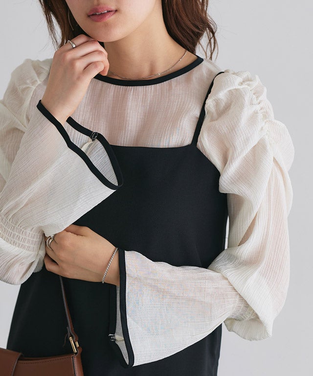 166cm / アイボリー×ブラック / M