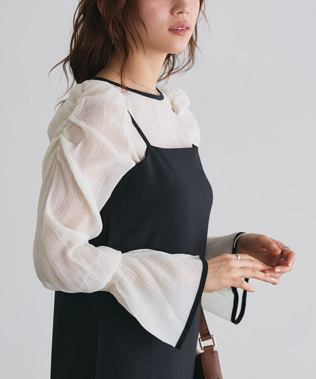 166cm / アイボリー×ブラック / M