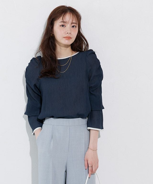 167cm / ネイビー×アイボリー / M