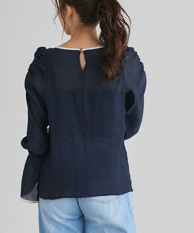 166cm / ネイビー×アイボリー / M