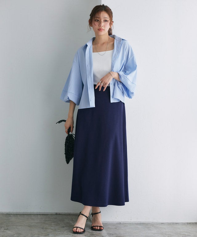 166cm / ネイビー / ロング丈 / M