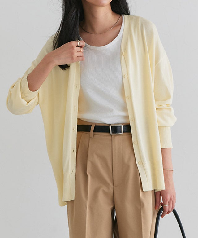 162cm / クリームイエロー / ミドル丈 / M