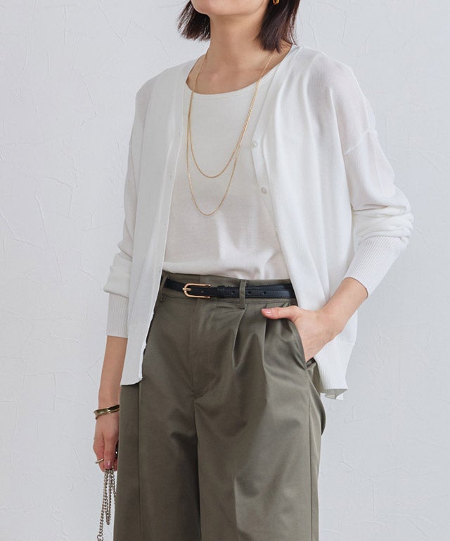 163cm / オフホワイト / ミドル丈 / M