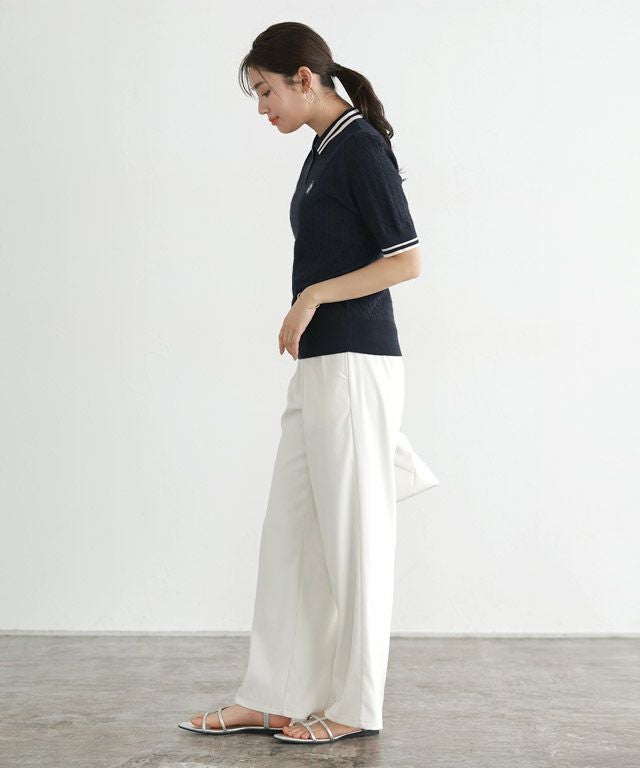 166cm / ネイビー×アイボリー / M