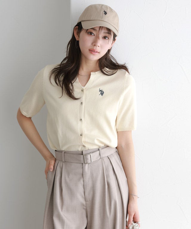 166cm / アイボリー×ネイビー / M