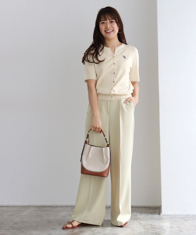 157cm / アイボリー×ネイビー / M