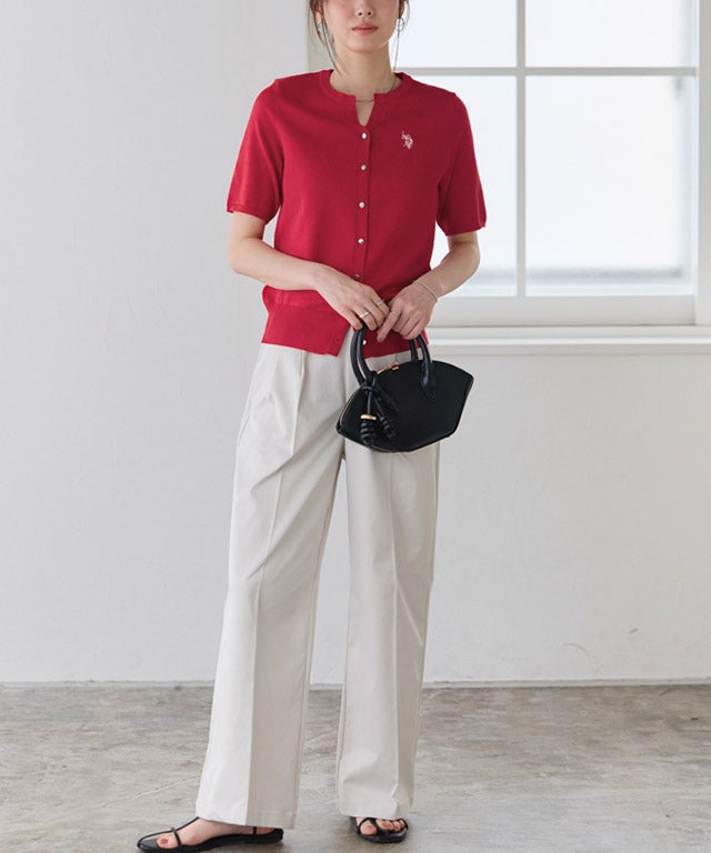 167cm / レッド×アイボリー / M