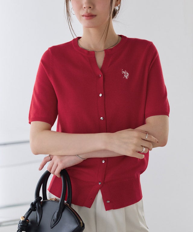 167cm / レッド×アイボリー / M