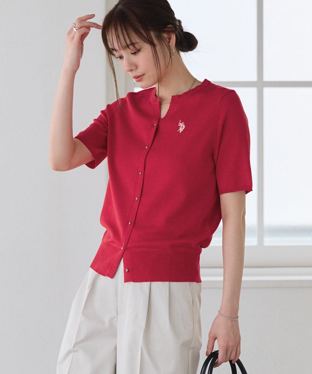 167cm / レッド×アイボリー / M