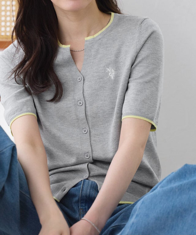 167cm / 杢グレー×イエロー / M