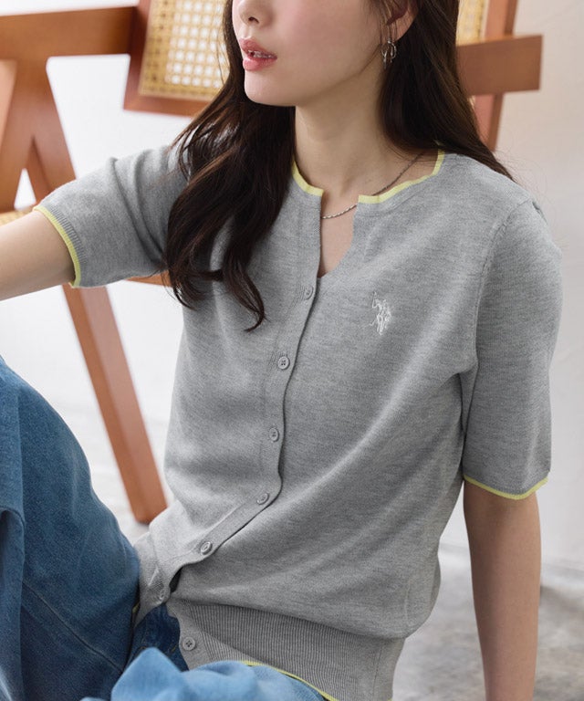 167cm / 杢グレー×イエロー / M