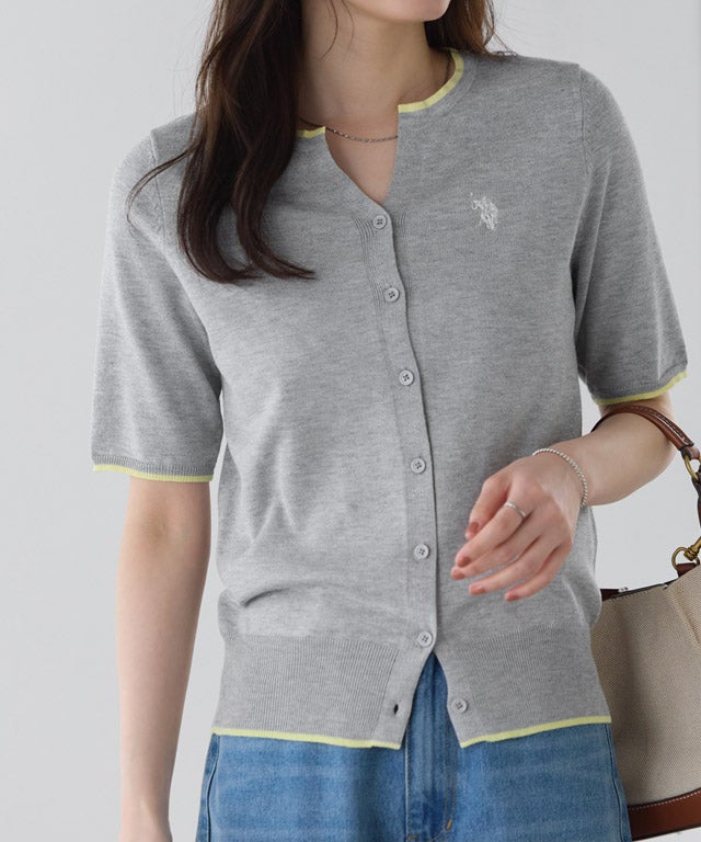 167cm / 杢グレー×イエロー / M