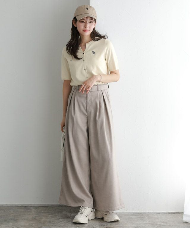 166cm / アイボリー×ネイビー / M