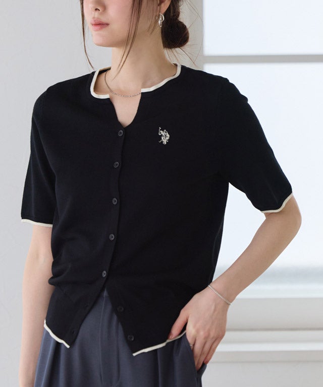 167cm / ブラック×アイボリー / M