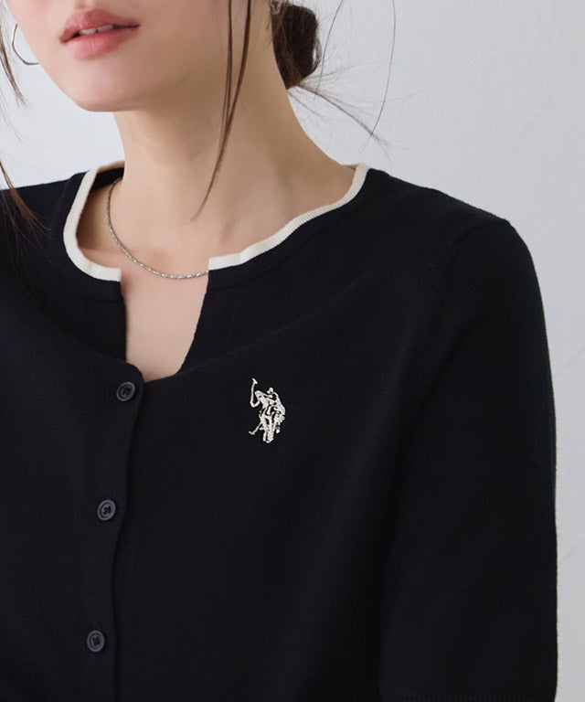 167cm / ブラック×アイボリー / M