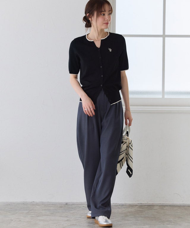 167cm / ブラック×アイボリー / M