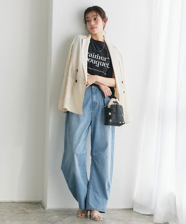 167cm / ブラック×オフホワイト / M