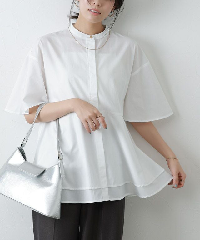 アウトレットSALE！】ティアードチュニックブラウス【Pierrot