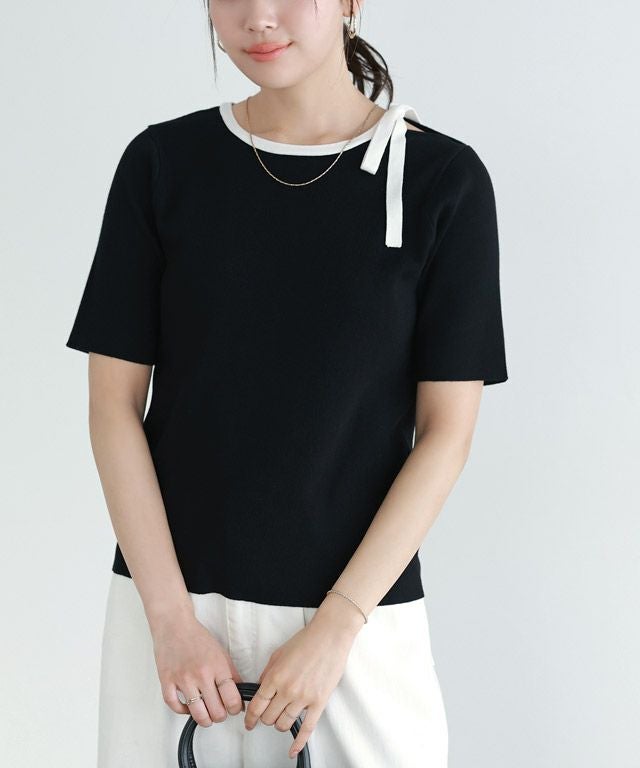 166cm / ブラック×オフホワイト / M