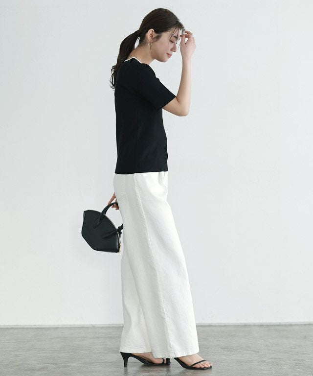 166cm / ブラック×オフホワイト / M