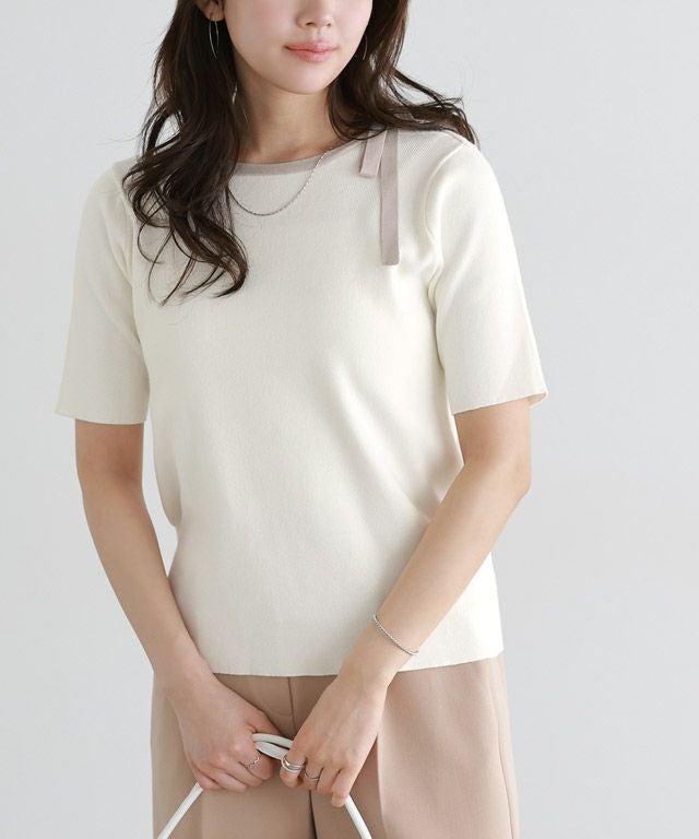 166cm / オフホワイト×グレージュ / M