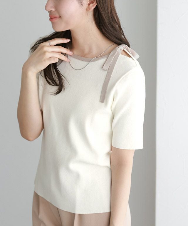 166cm / オフホワイト×グレージュ / M