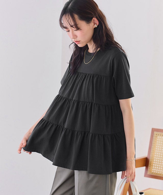 イージーケア】ティアードTシャツ【Pierrot】 [送料無料] 【スピード