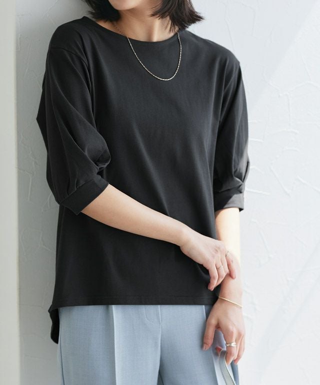 167cm / ブラック / ボートネック / M