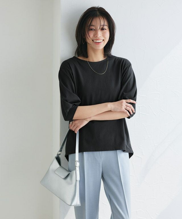 167cm / ブラック / ボートネック / M
