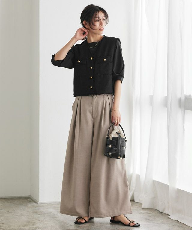 167cm / ブラック / スクエアネック / M