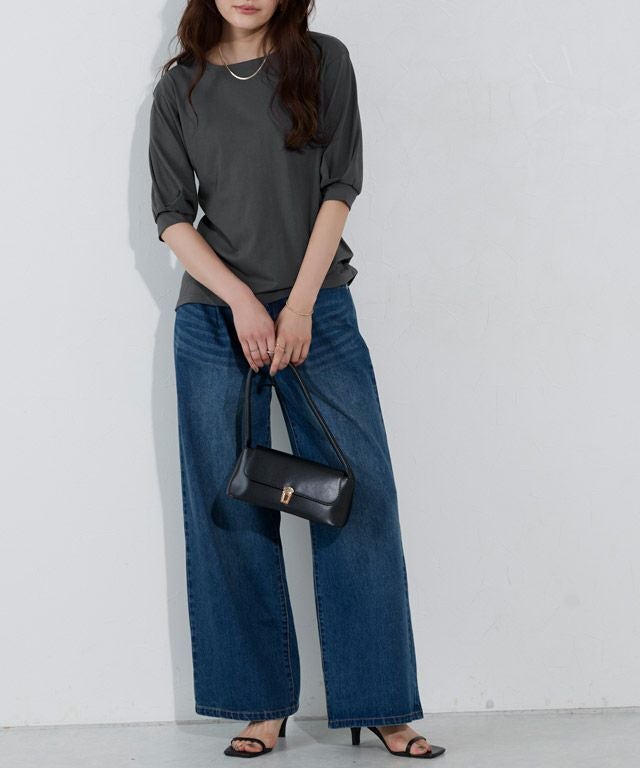 166cm / チャコール / スクエアネック / M