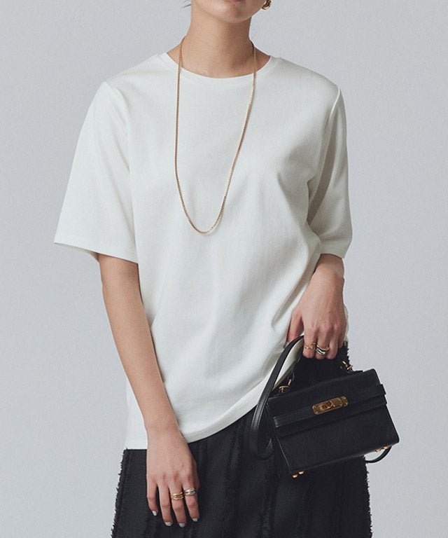 [RASW]コーマコットン五分袖Tシャツ