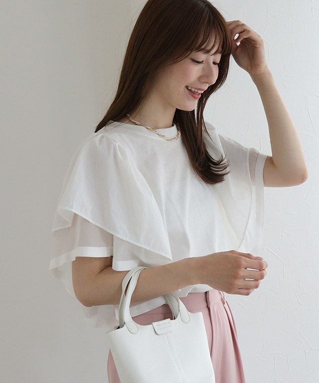 ドッキングフリルTシャツ