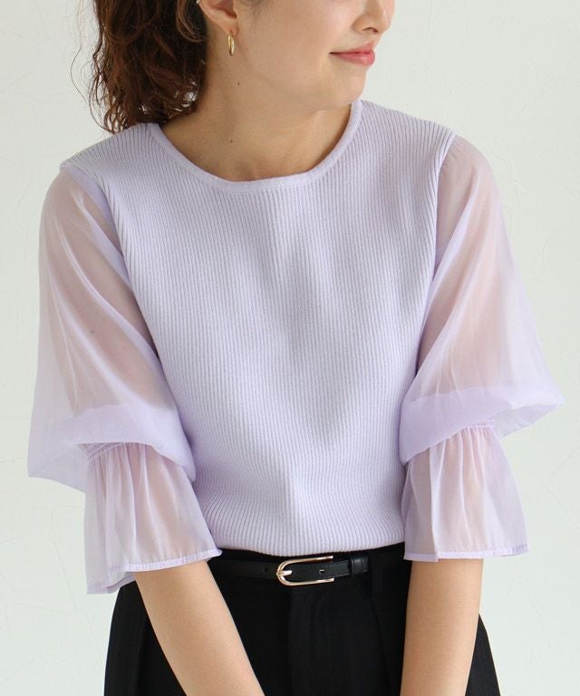 157cm / クルーネック / ラベンダー / M