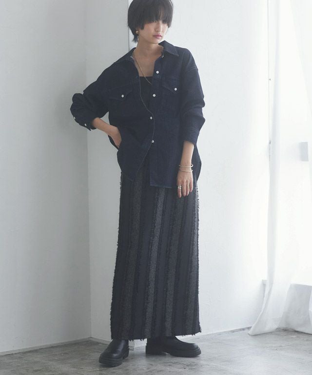 166cm / ブラックミックス / M