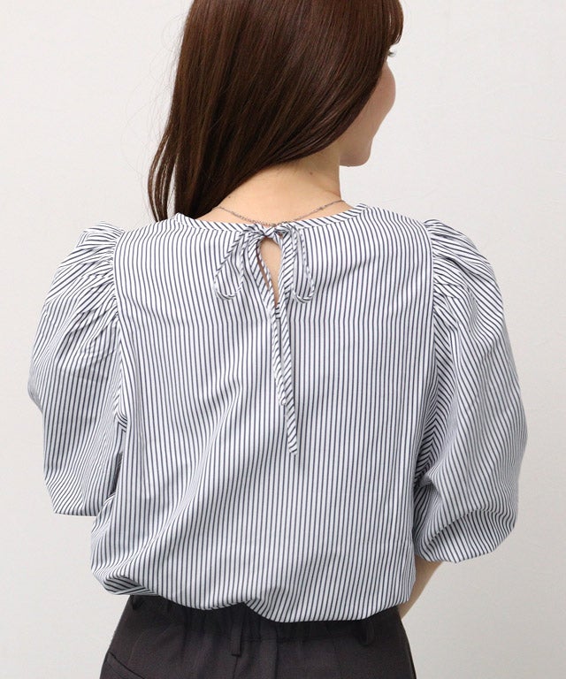 163cm / ストライプ / ネイビー / M