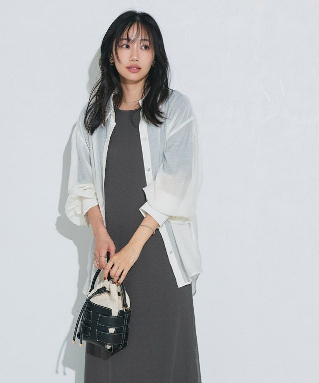 162cm / チャコール / 五分袖 / M