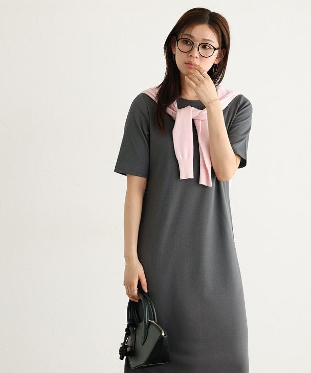 166cm / チャコール / 五分袖 / M